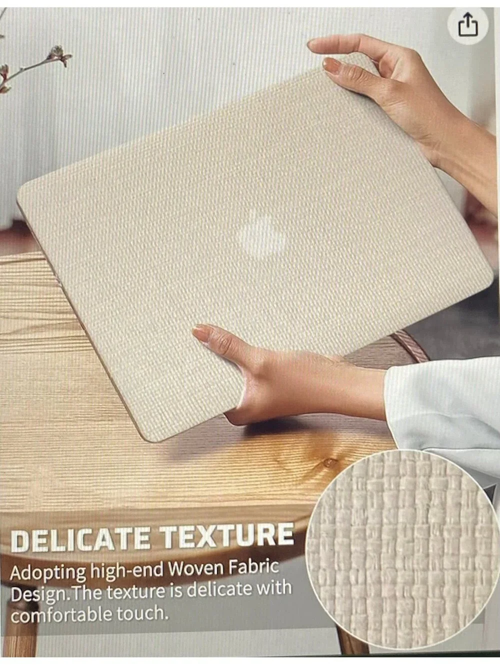 Seorsok Apple Case for New MacBook Air 13.6” 2024/23/22 Beige